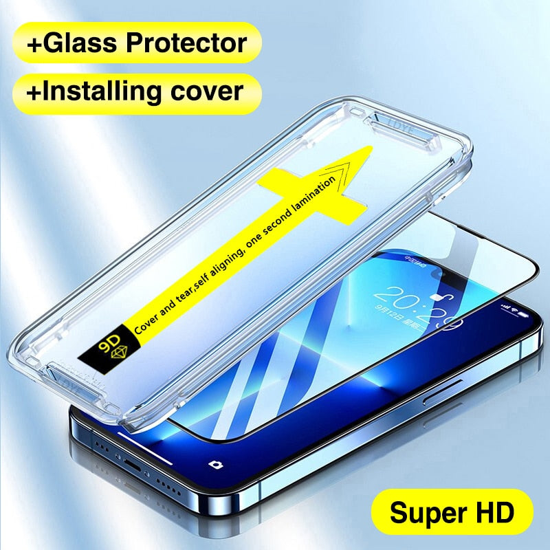 8K High End Tempered Glass iPhone Screen Protector Self Applicator